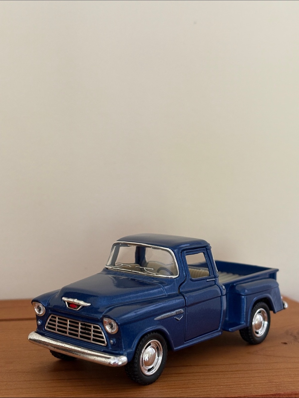 Blue Die-Cast 1955 Chevy pickup